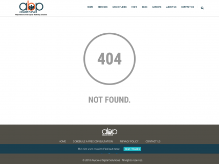 Screenshot of the 404 page from the A Billion People website.