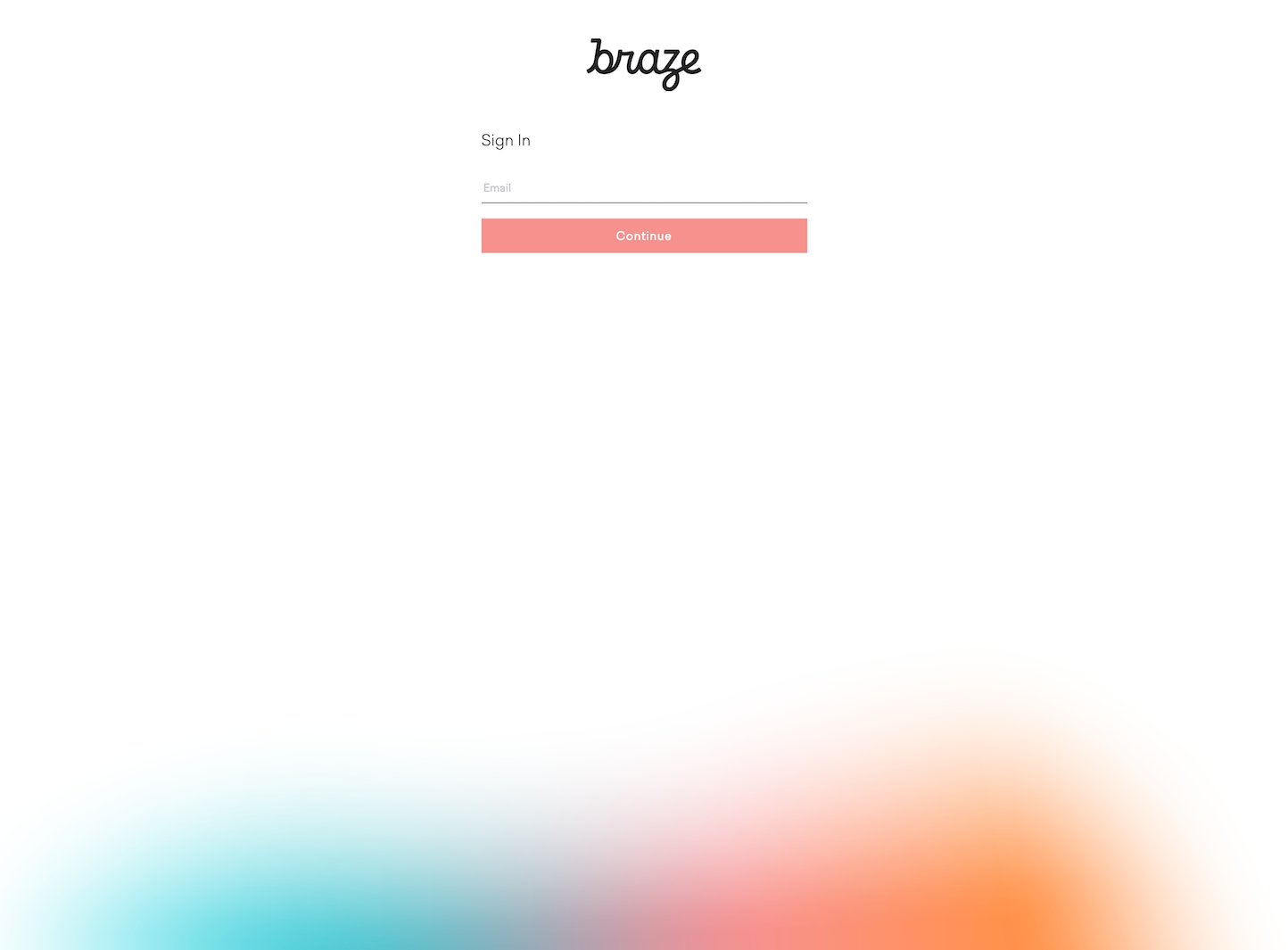 Screenshot of the Sign In page from the Braze website.
