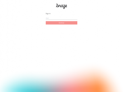 Screenshot of the Sign In page from the Braze website.