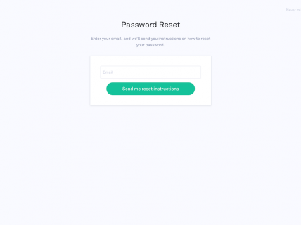 Screenshot of the Password Reset page from the Grammarly website.